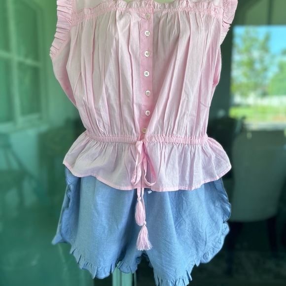 Women's Simply Southern Smocked Blouse in carnation Pink NWT SZ XL, and L - Picture 8 of 12